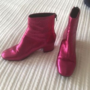 Topshop Pink Boots Size 6